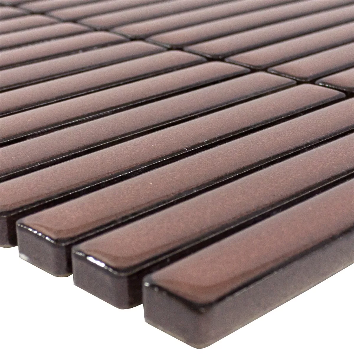 Mozaika Wallachia Brązowy Błyszczący 12x92x8 mm
