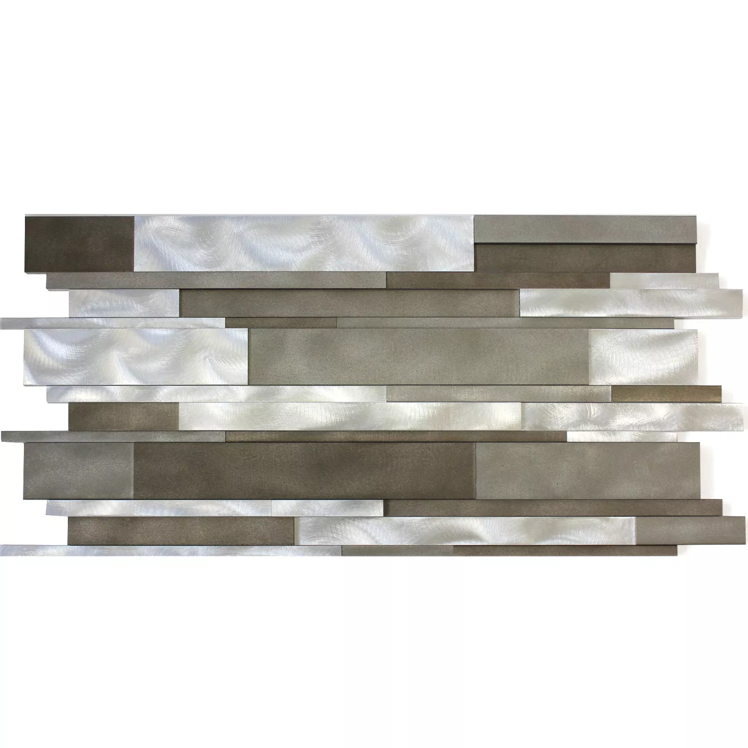 Mozaika Aluminium Metal Talara Błoto Mix 300x600mm