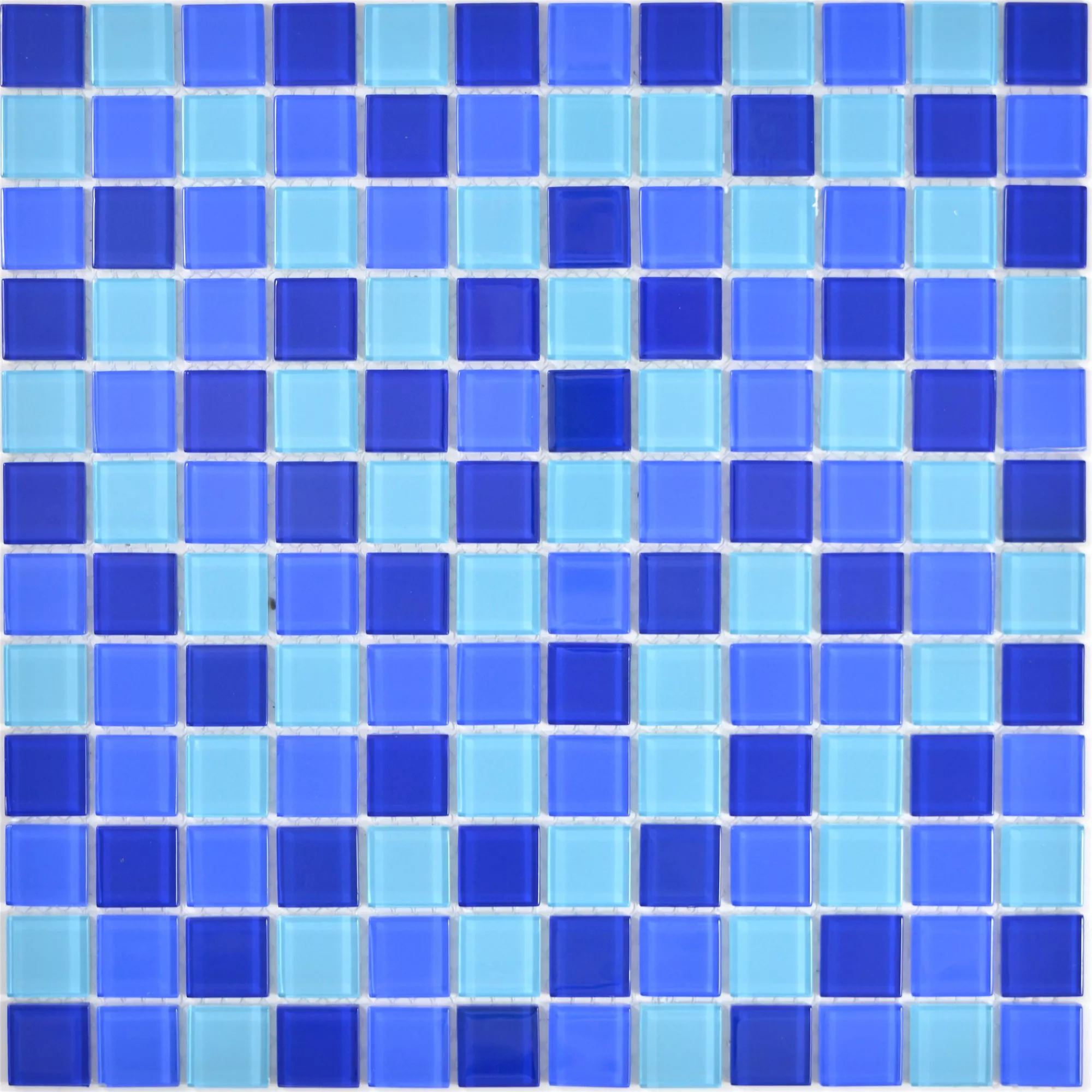 Mozaika Szklana Płytki Bommel Niebieski