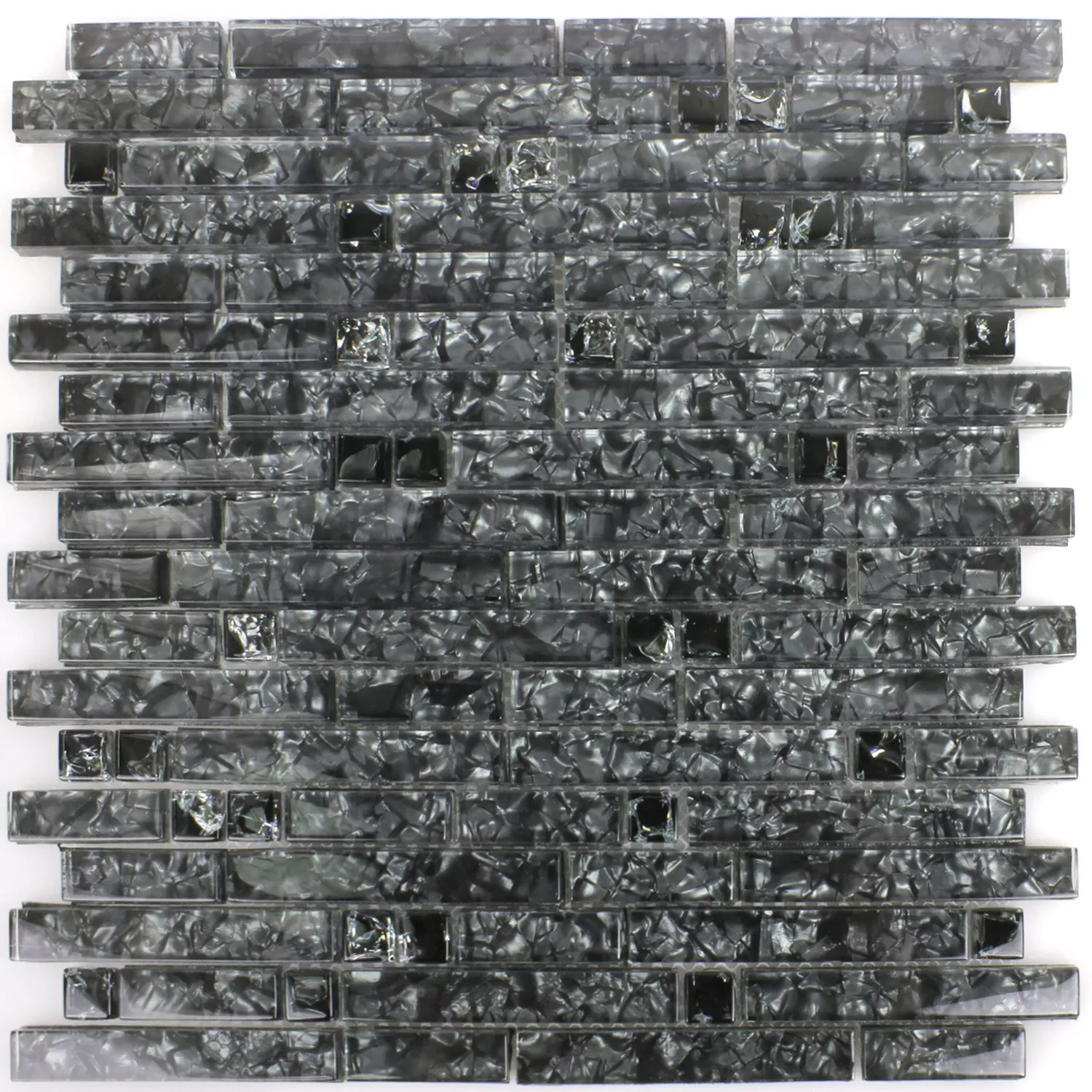 Próbka Mozaika Szklana Płytki Villach Czarny Uni