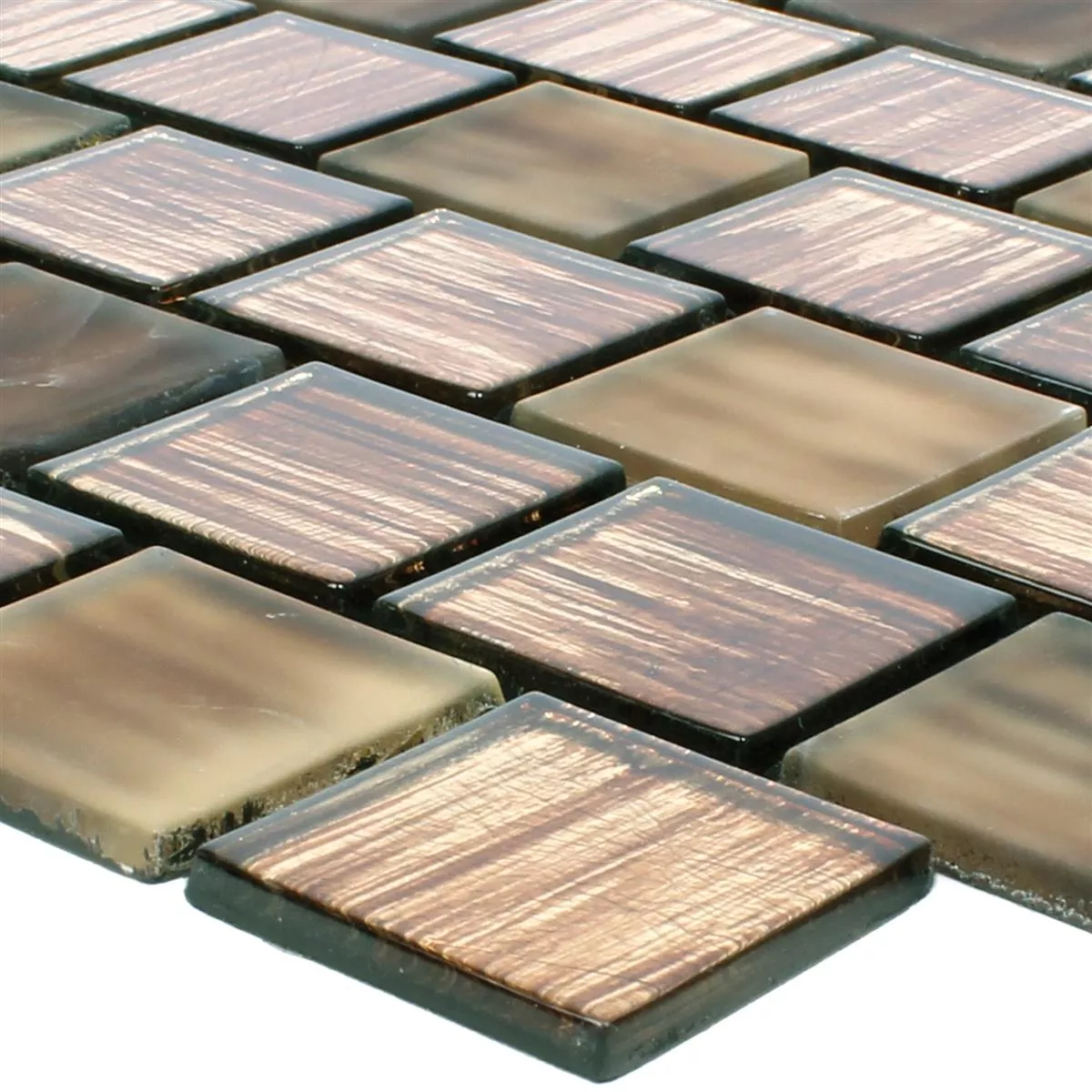 Mozaika Szklana Płytki Lanzarote Brązowy Wąski