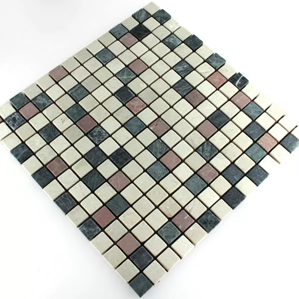 Mozaika Marmur Kolorowy Mix 20x20x7mm