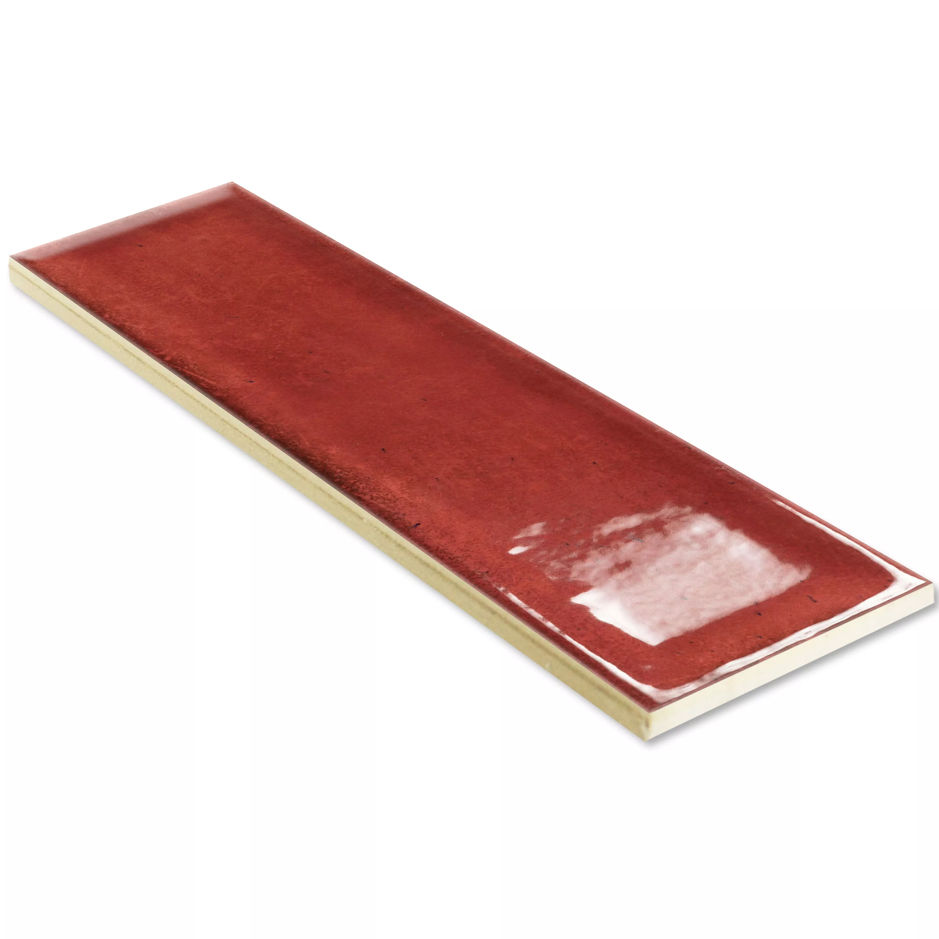 Płytki Ścienne Pascal Błyszczący Wewnątrz Z Faset Czerwone 7,5x30cm