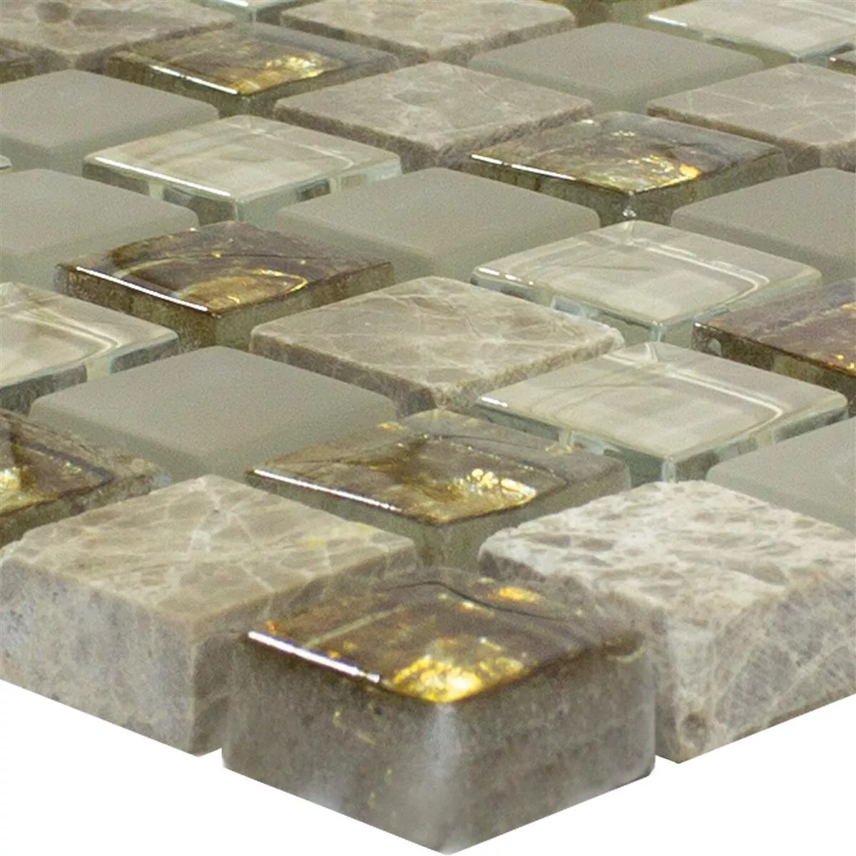 Mozaiki Szklana Płytki Lexington Szkło Mieszanka Materiałów Brązowy