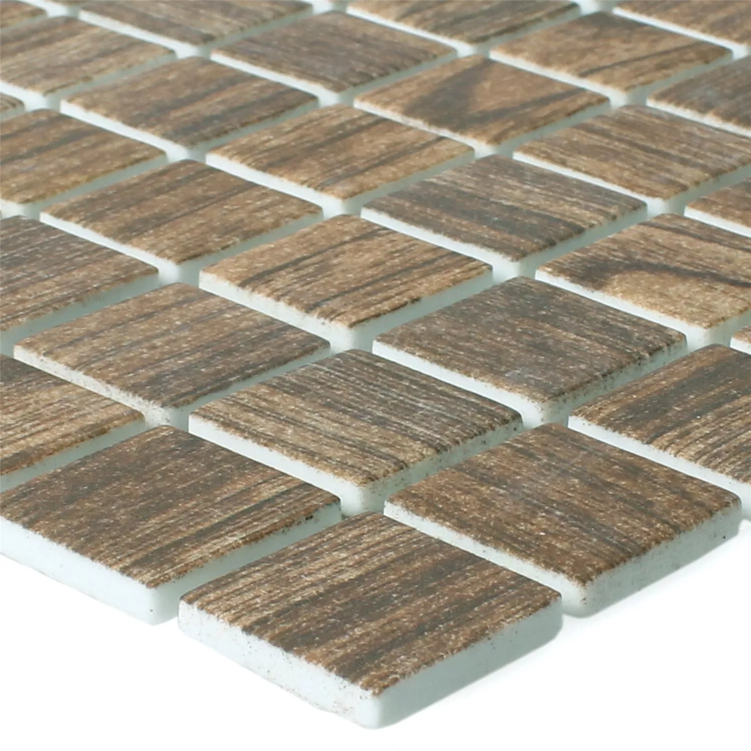 Próbka Mozaika Ceramika Szkło Valetta Struktura Drewna Brązowy