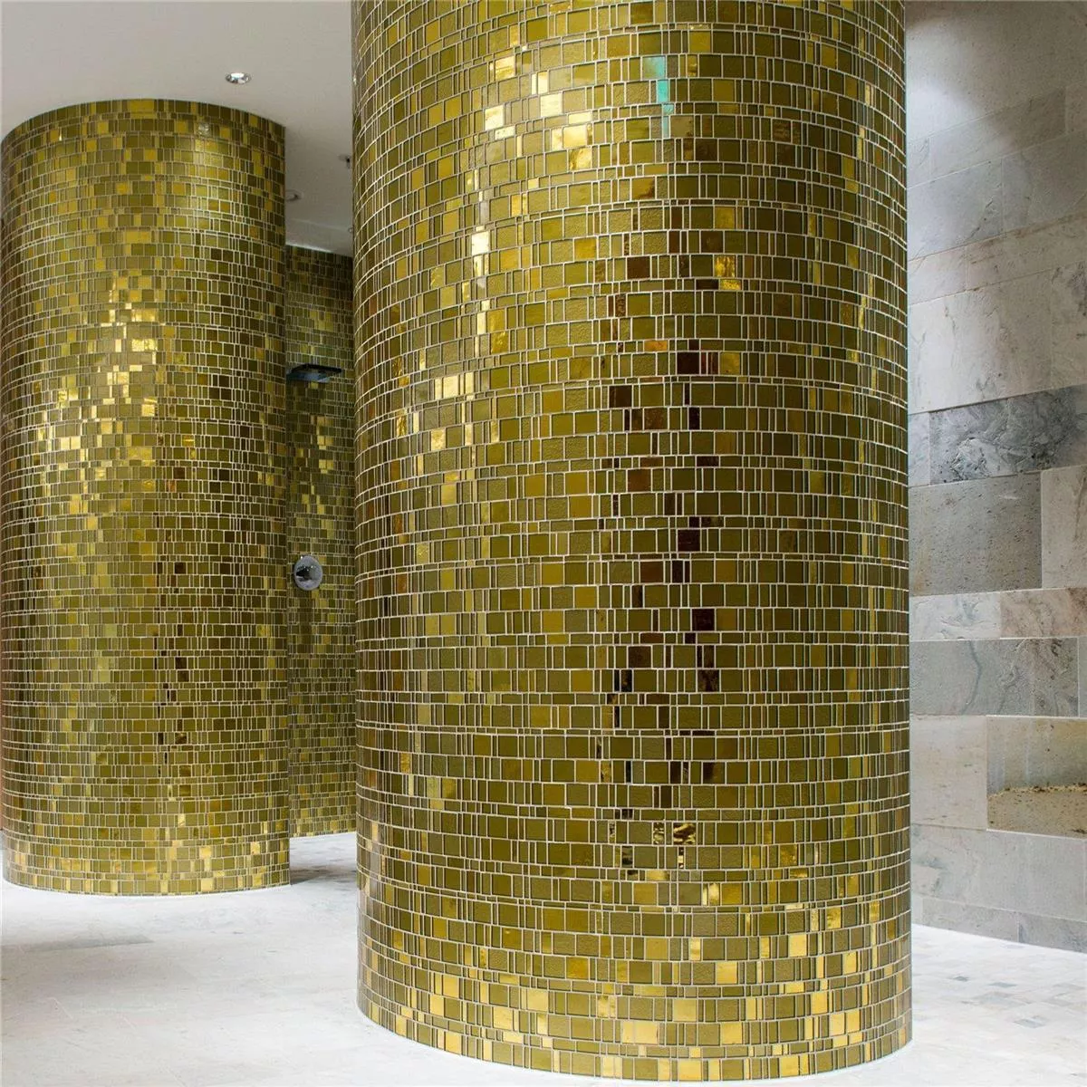 Szkło Płytki Trend Recykling Mozaika Liberty Topaz Złoto