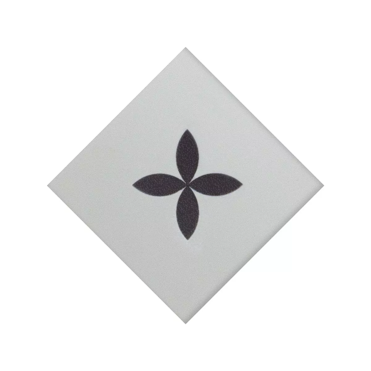 Gres Płytki Genexia Czarny Biały Decor 4 Rozeta  4,6x4,6cm