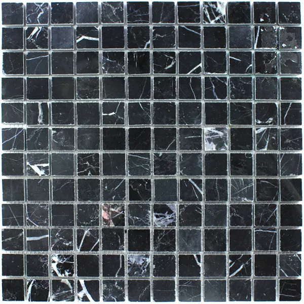 Mozaika Marmur 23x23x8mm Czarny Polerowany