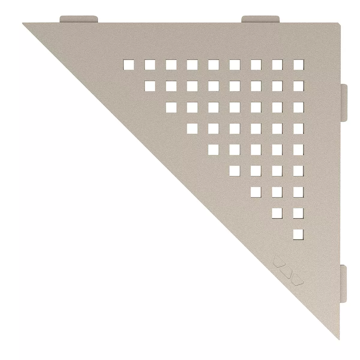 Półka ścienna Półka prysznicowa Schlüter trójkąt 21x21cm Kwadrat Kremowy