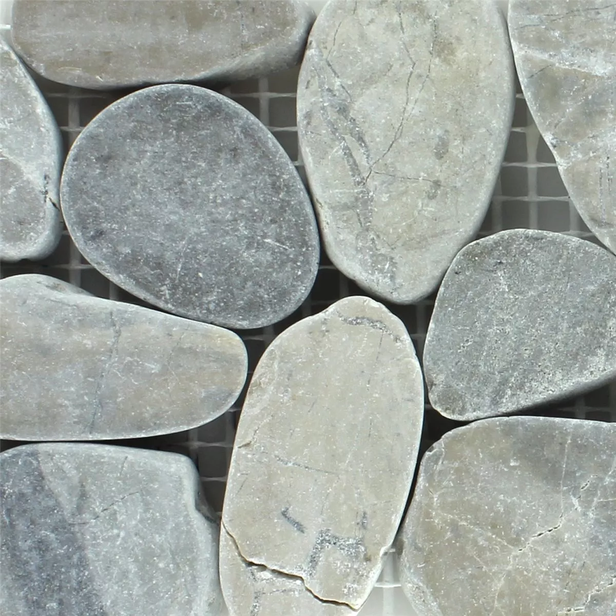 Kamień Otoczak Listwa 10x30cm Jasnoszary Pebbles