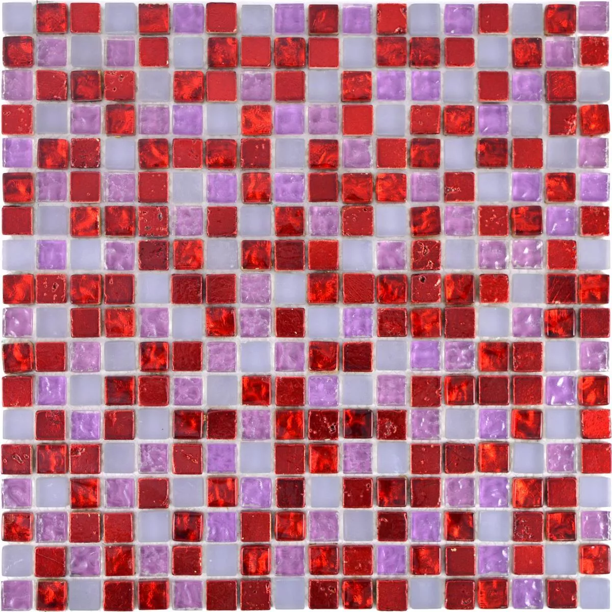 Mozaika Szklana Plytka Z Naturalnego Kamienia Cleopatra Różowy Czerwone Biały