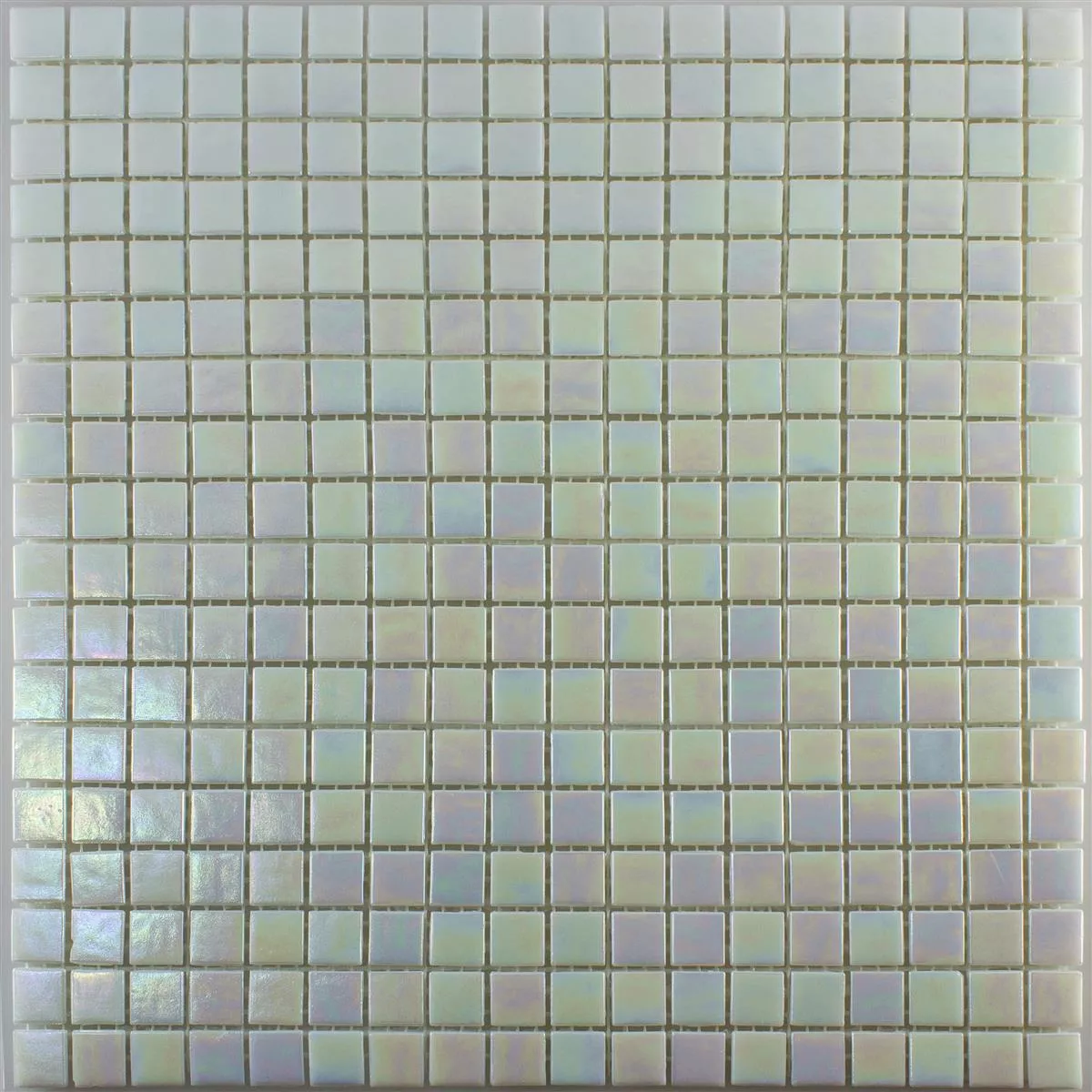 Mozaika Szklana Masa Perłowa Efekt Ingolstadt Biały Kwadrat 15