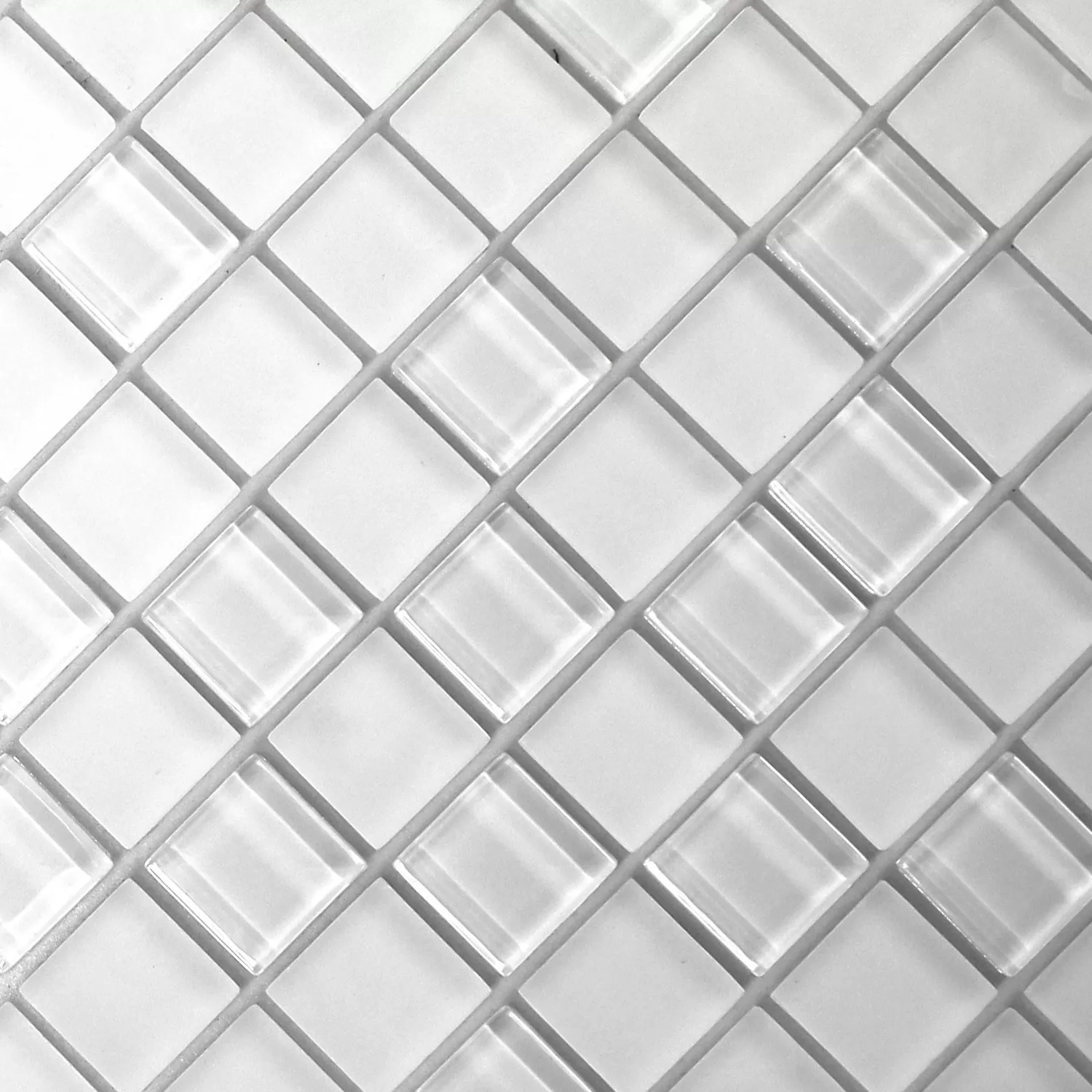 Samoprzylepny Mozaika Szklana Biały