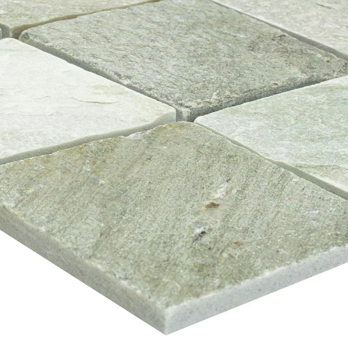 Mozaika Kwarcyt Beżowy Szary 100x100mm