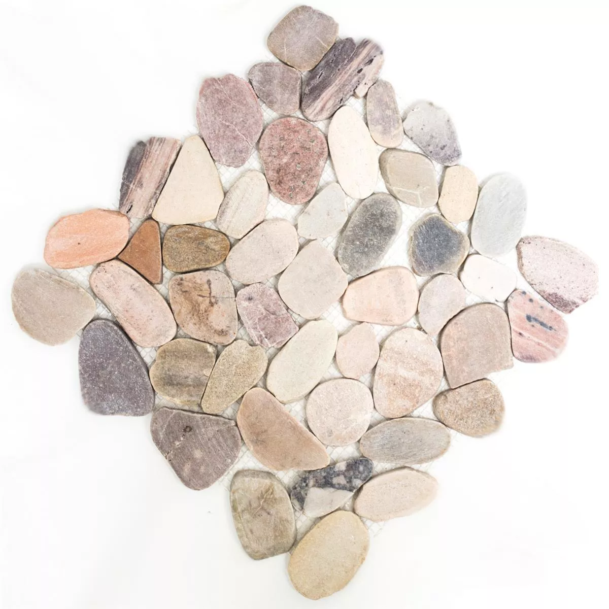 Próbka Kamień Otoczak Mozaika Naturalny W Plasterkach Kos