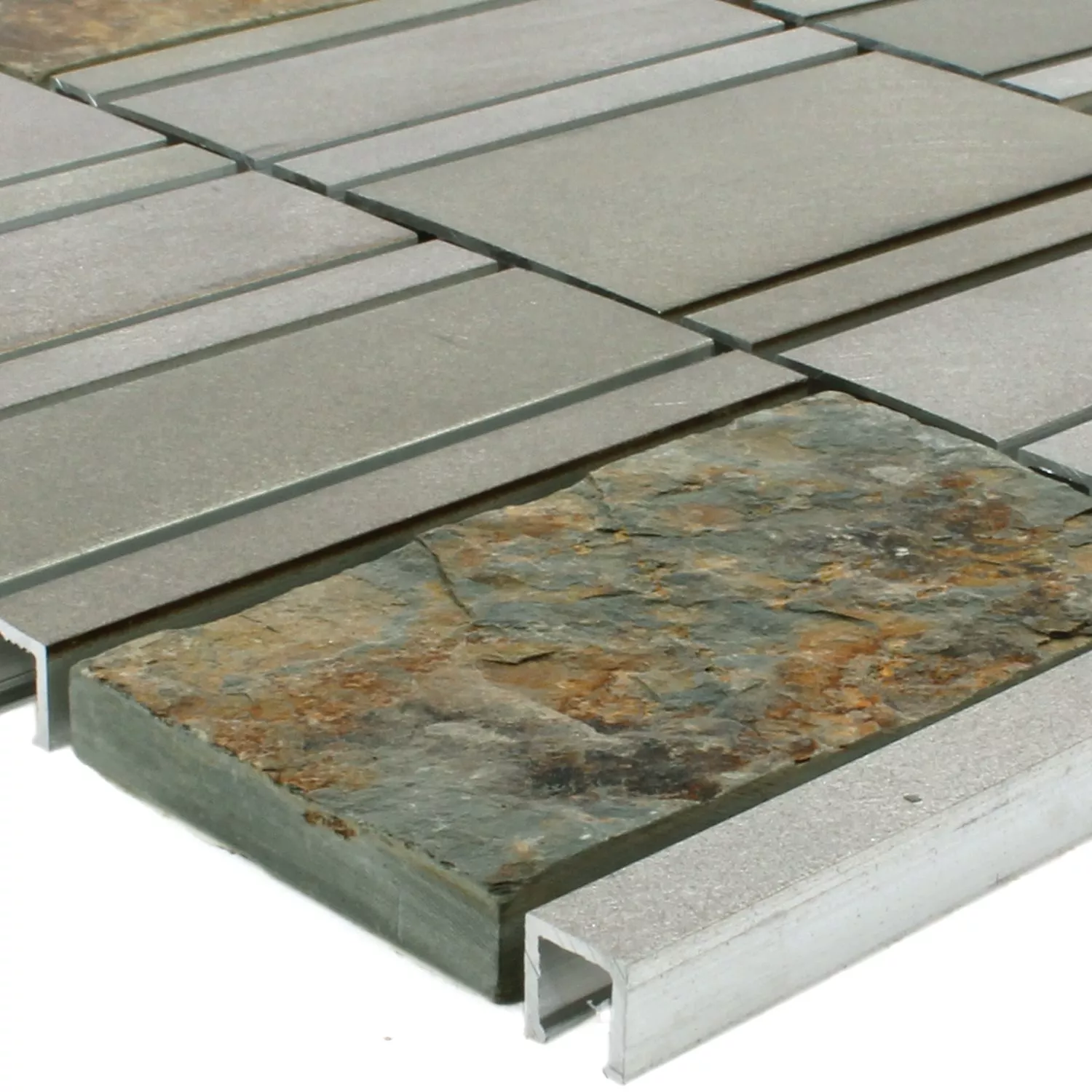 Mozaika Kamień Naturalny Aluminium Avanti Brązowy