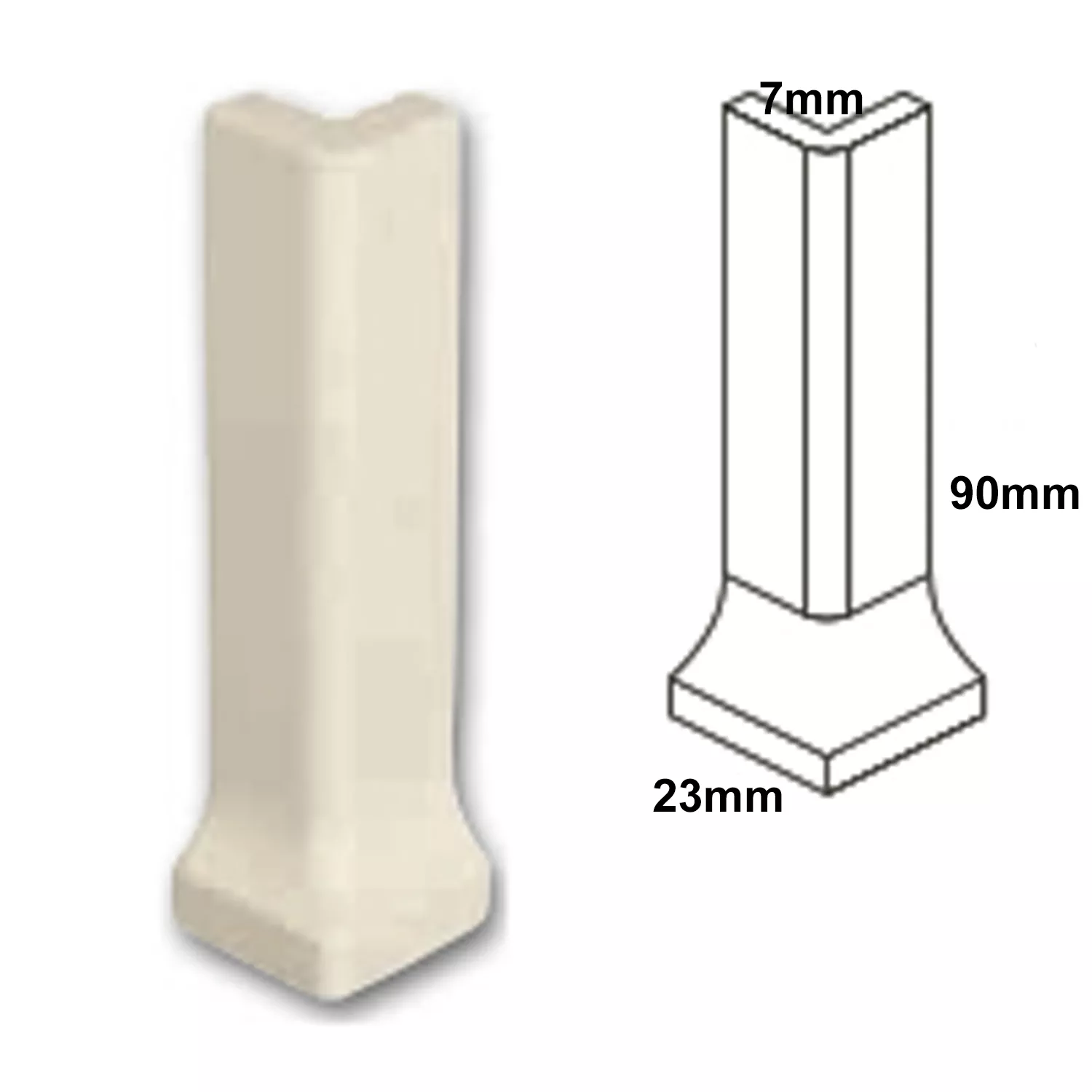 Zewnątrz Kąt Courage Antracyt Matowy 2,3x9cm Zewnątrz Kąt Courage Antracyt Matowy 2,3x9cm