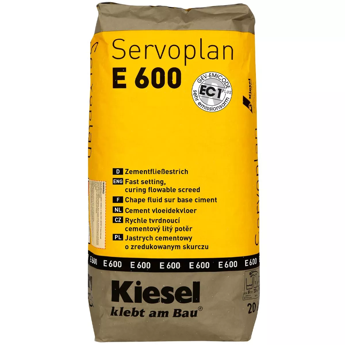 Wylewka cementowa Kiesel Servoplan E 600 20 kg