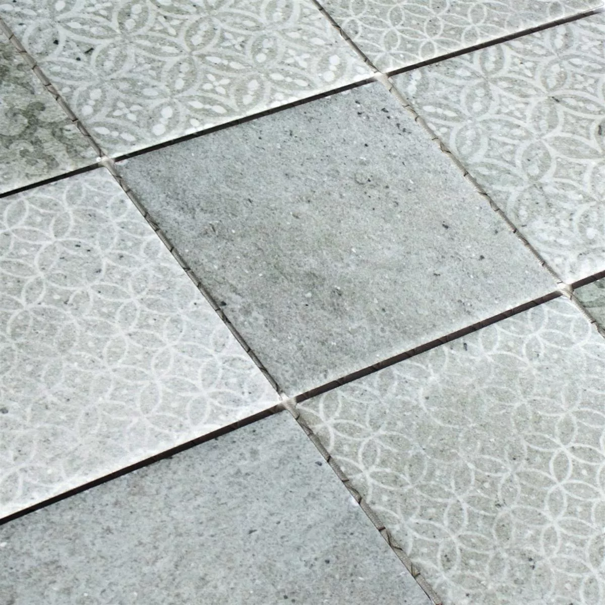 Ceramika Mozaika Campeche Cement Optyka Szary