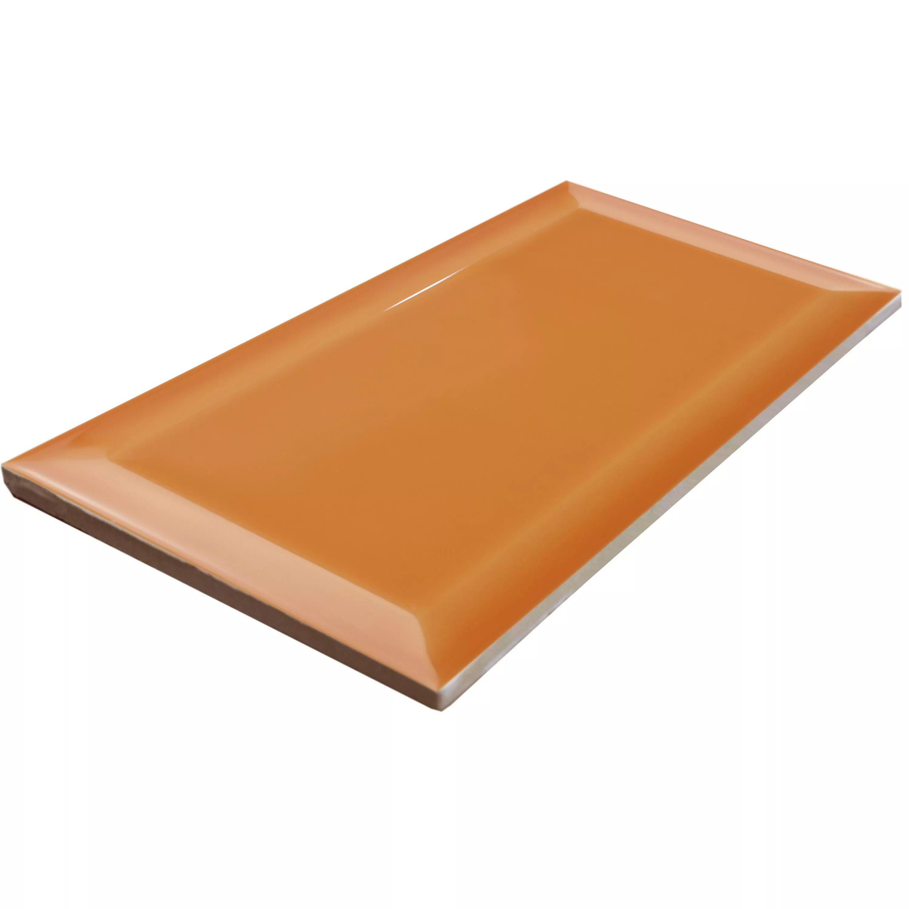 Próbka Metro Płytki Ścienne Brussel Z Faset 10x20x0,7cm Naranja