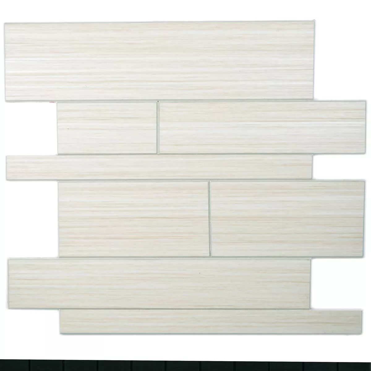 Wygląd Drewna Mozaika Fairmont Samoprzylepny Biały
