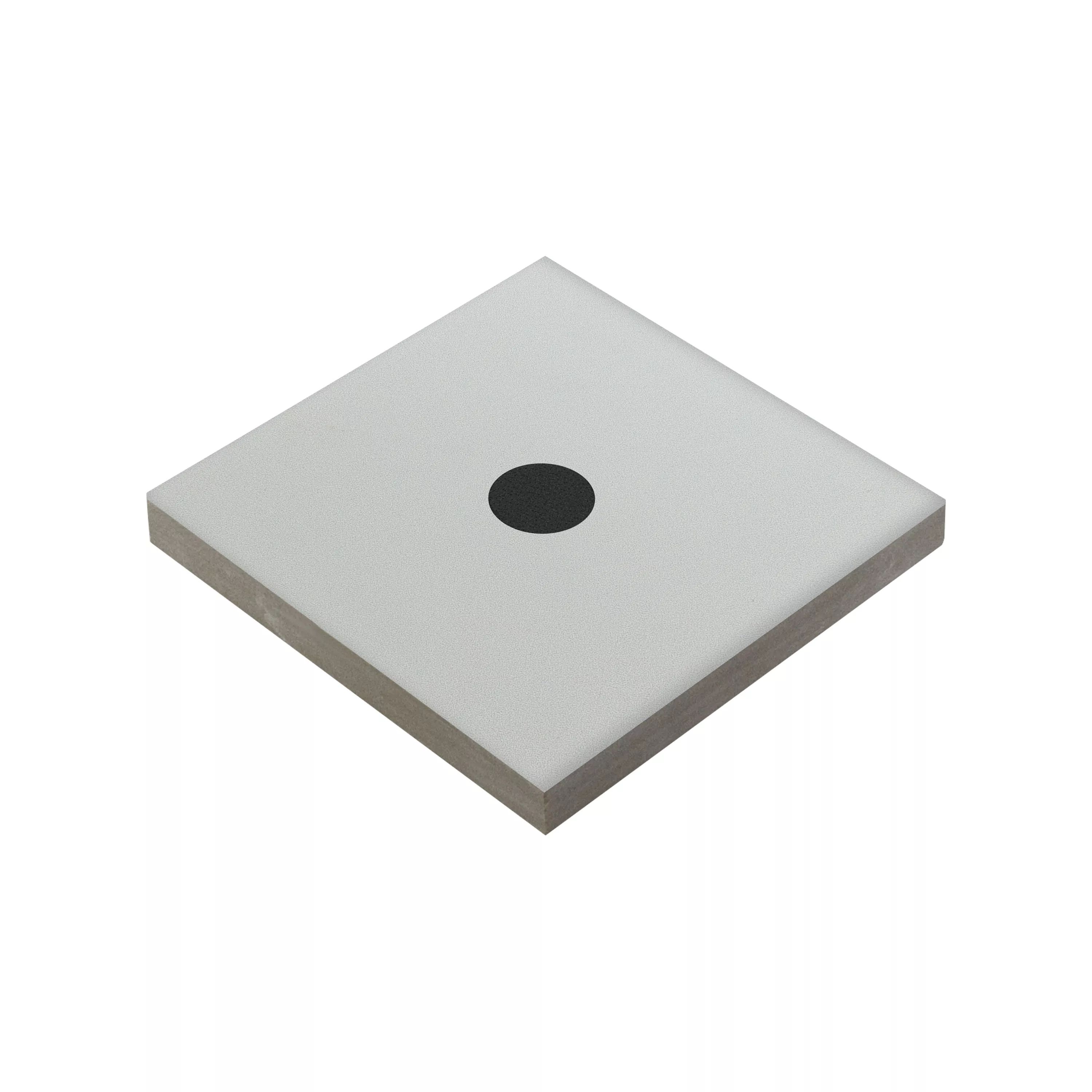 Gres Płytki Genexia Czarny Biały Decor 3 Rozeta  4,6x4,6cm