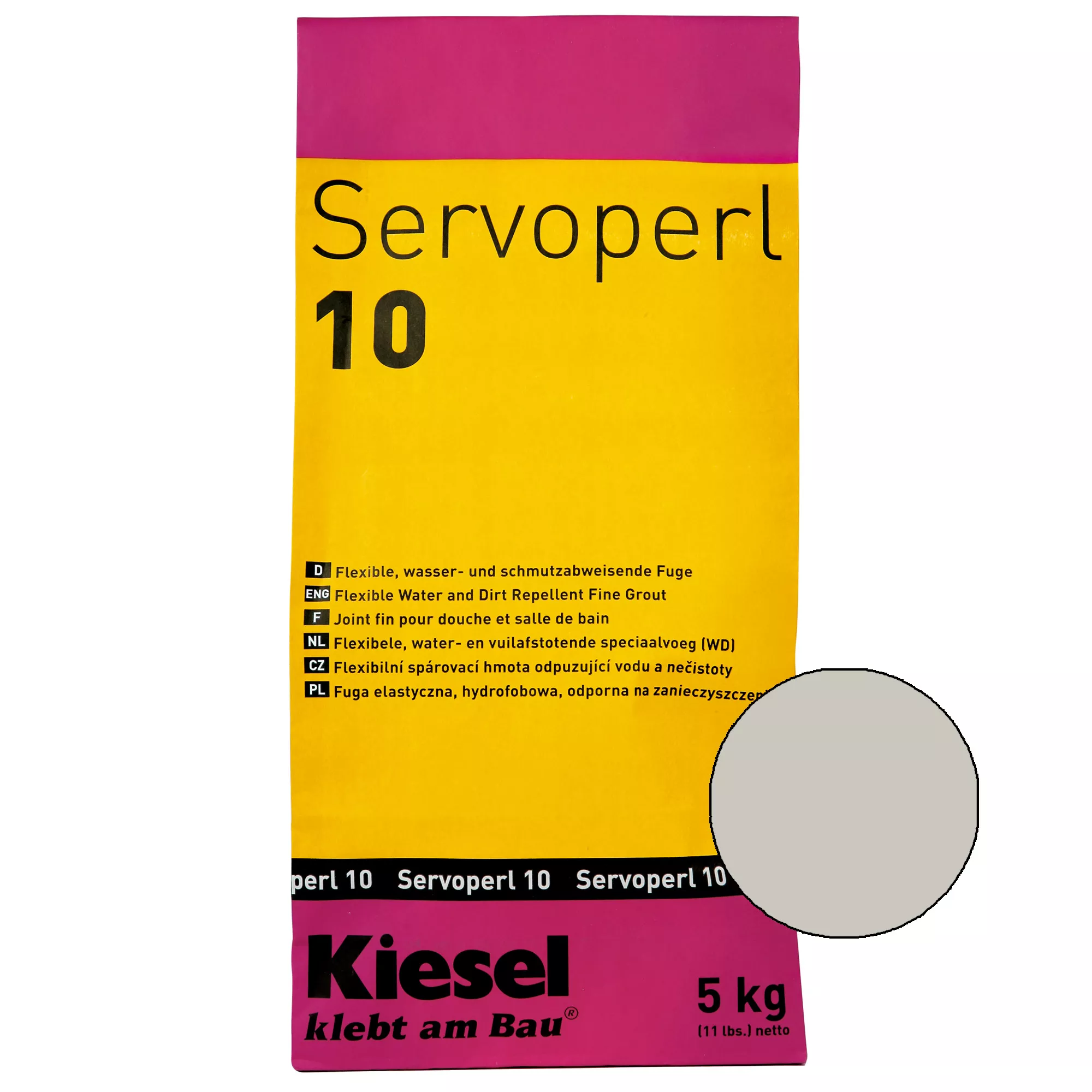 Kiesel Servoperl 10 - Elastyczna Spoina Cementowa (5KG Srebrnoszara)