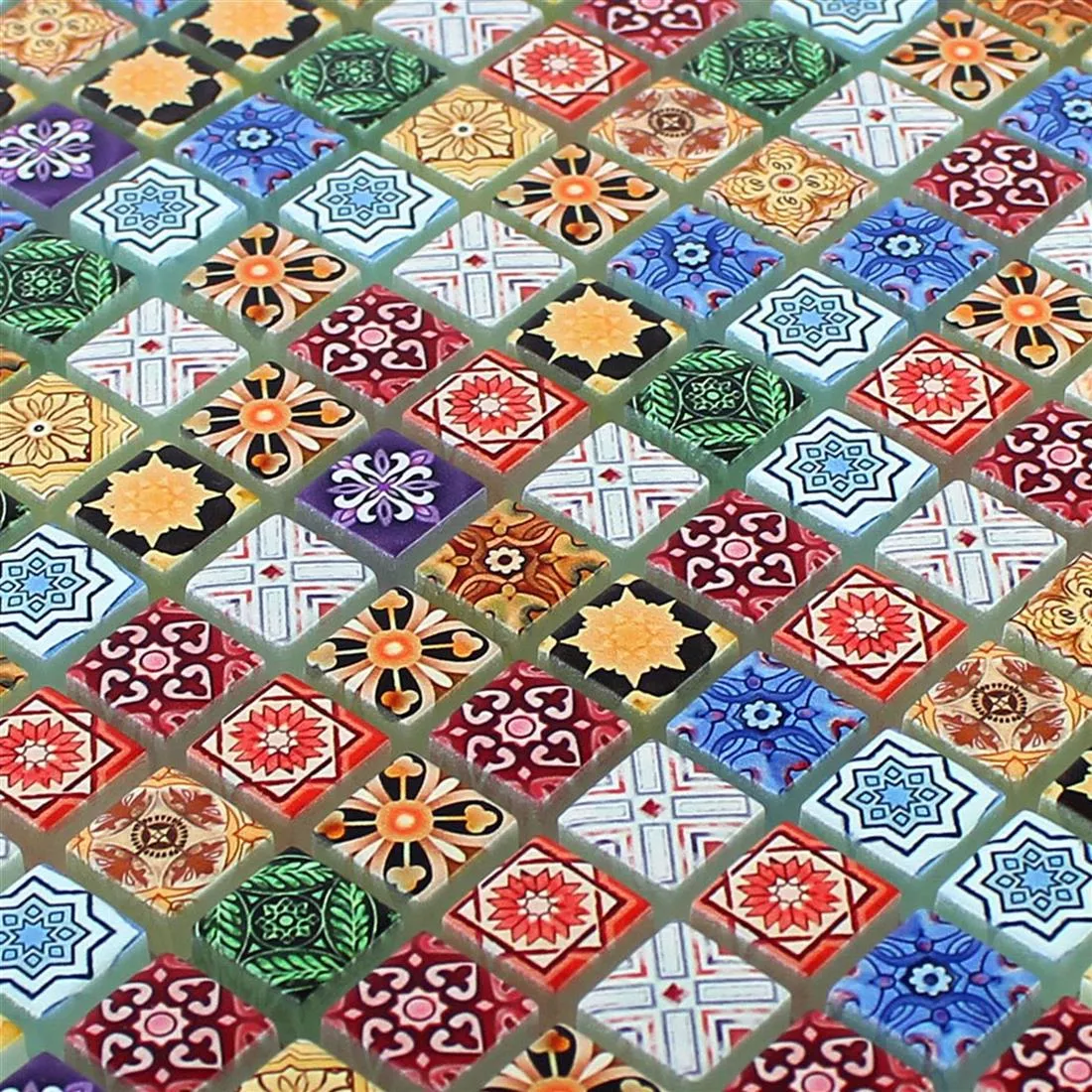 Próbka Mozaika Szklana Płytki Marrakech Kolorowy