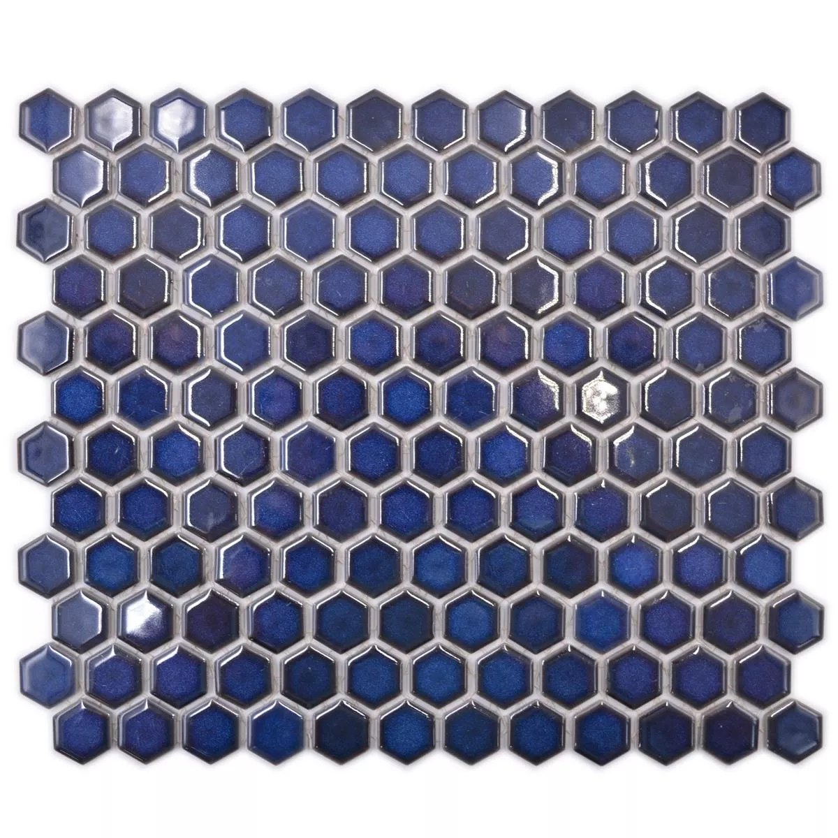 Próbka od Mozaika Ceramiczna Salomon Sześciokąt Kobalt Niebieski H23