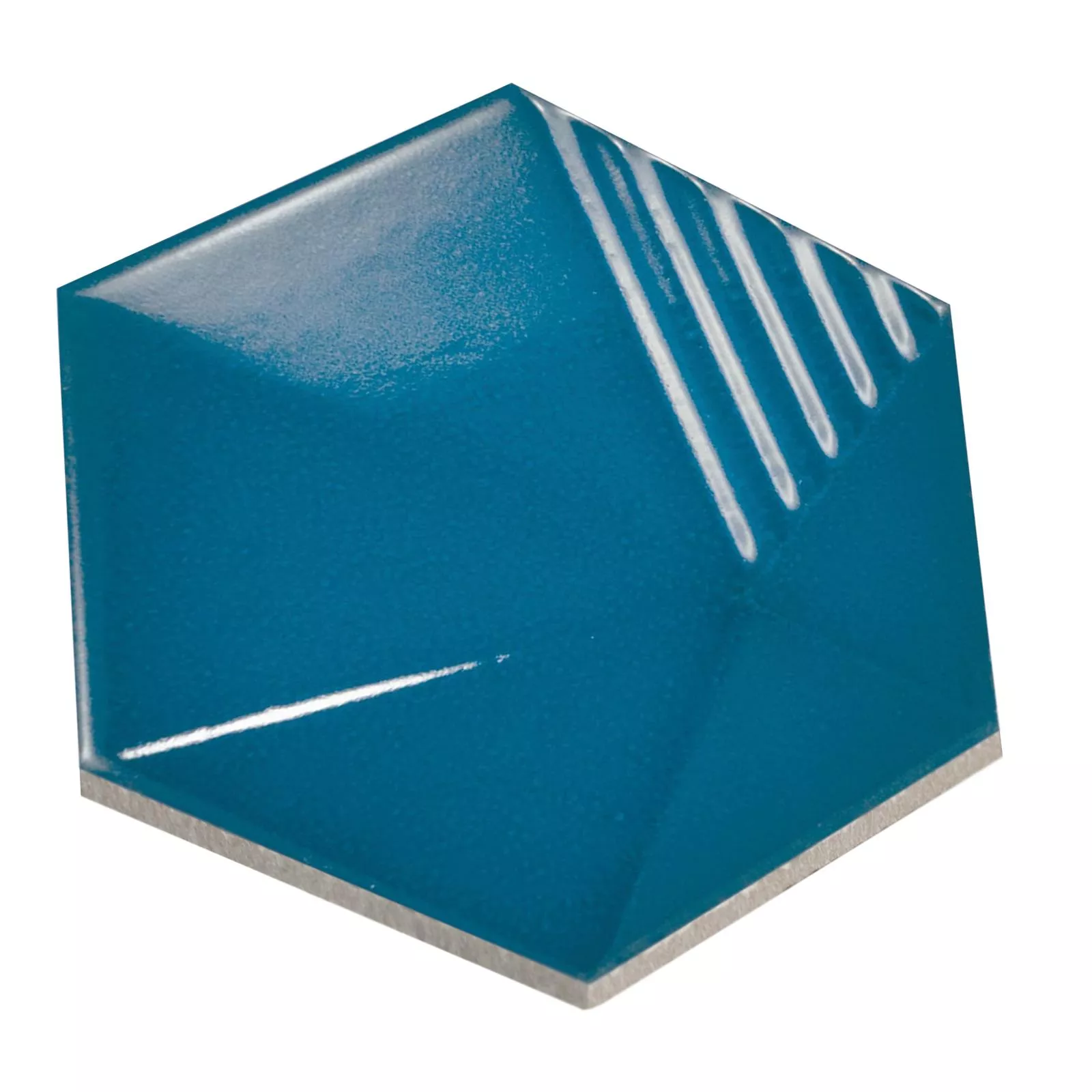 Próbka Płytki Ścienne Rockford 3D Sześciokąt 12,4x10,7cm Niebieski