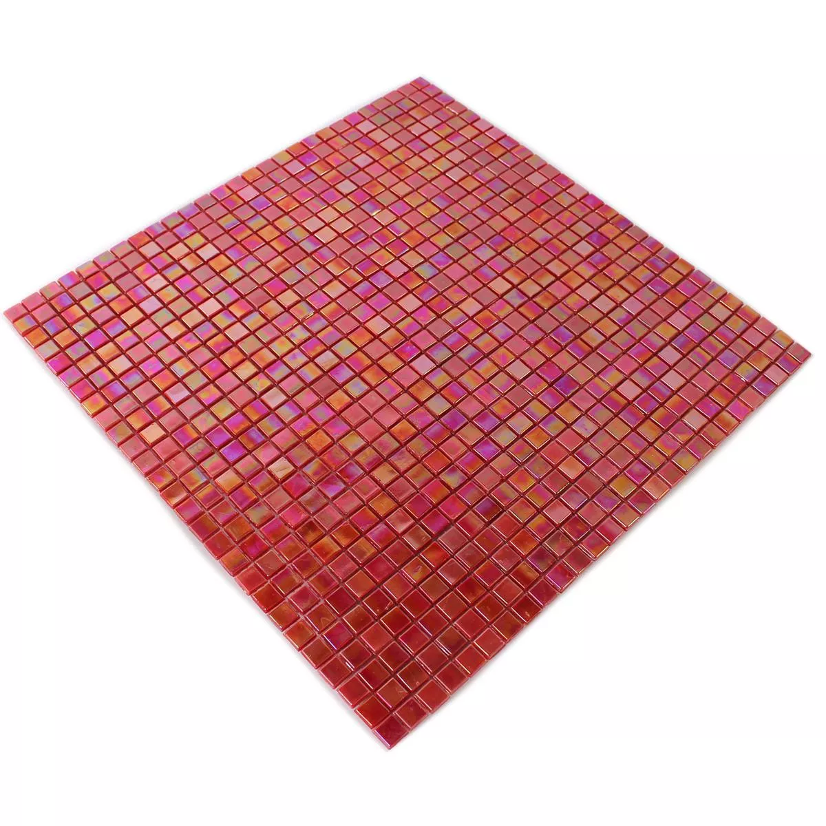 Mozaika Szklana Płytki Masa Perłowa Efekt Czerwone