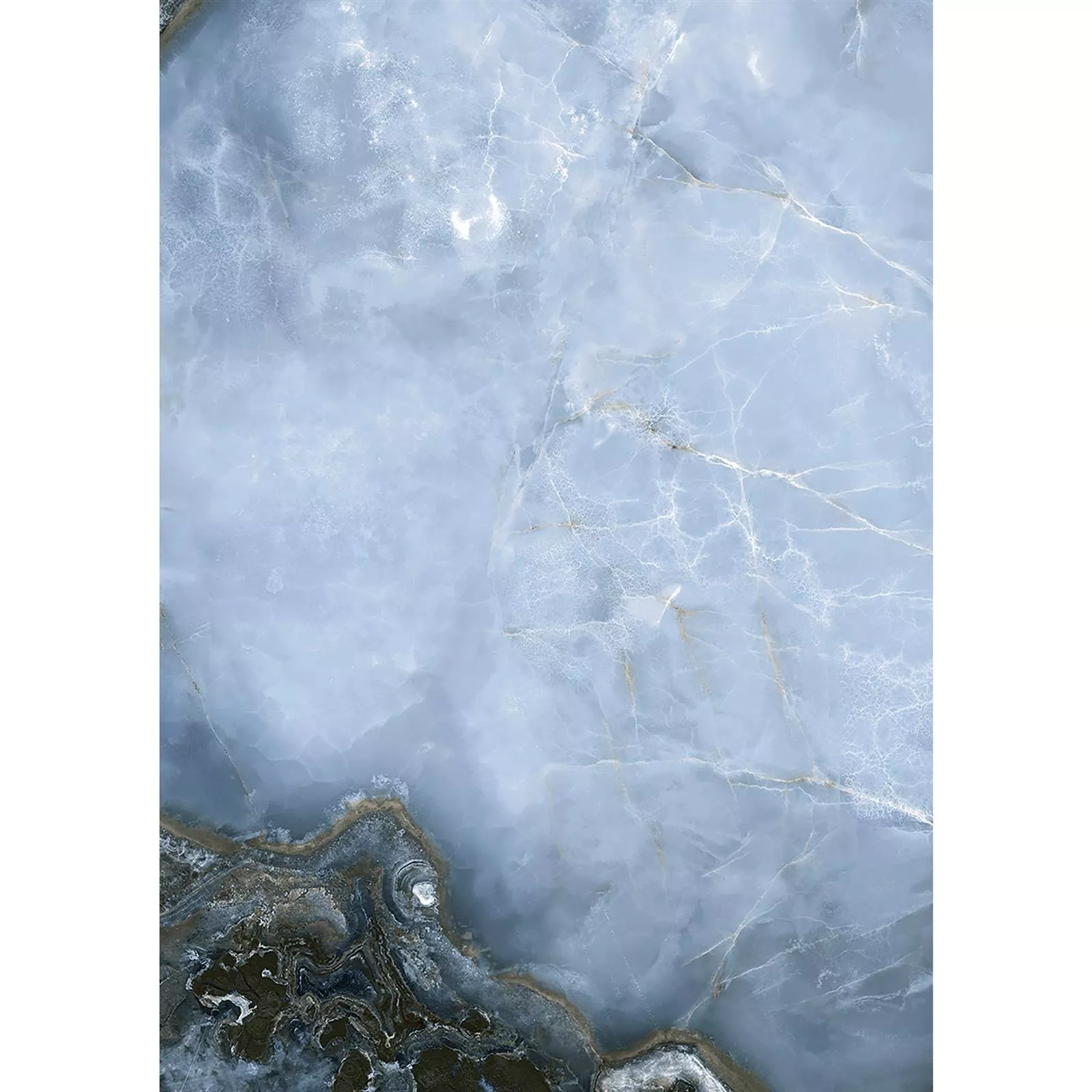 Płytki Podłogowe Naftalin Polerowany Czarny Niebieski 60x120cm