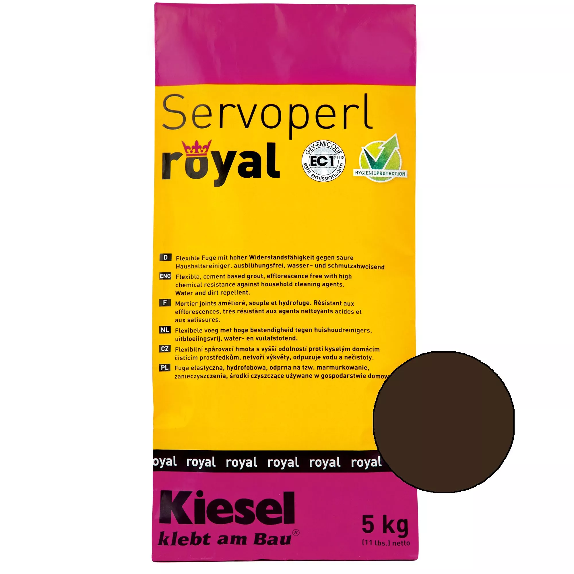 Kiesel Servoperl Royal - Elastyczna, Odporna Na Wodę I Brud Spoina (kawa 5KG)