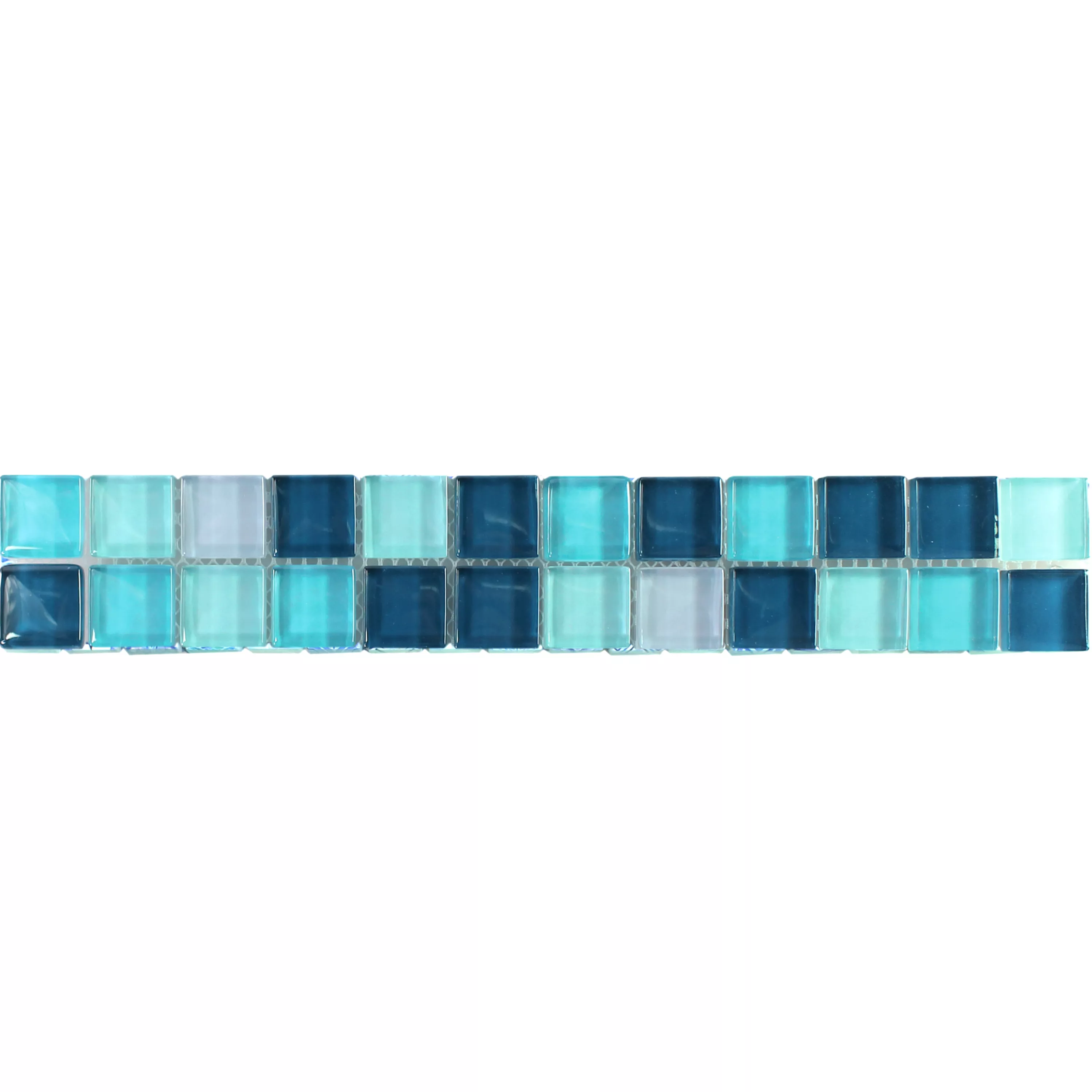 Mozaika Szklana Listwa Akron Niebieski Zielony