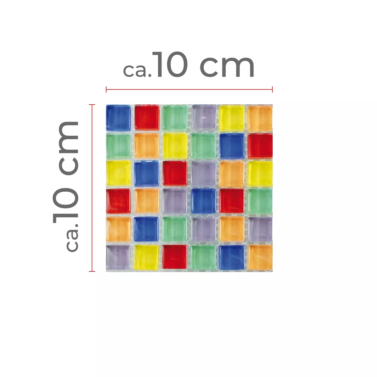 Próbka Mozaika Szklana Płytki Fredonia Kolorowy Mix
