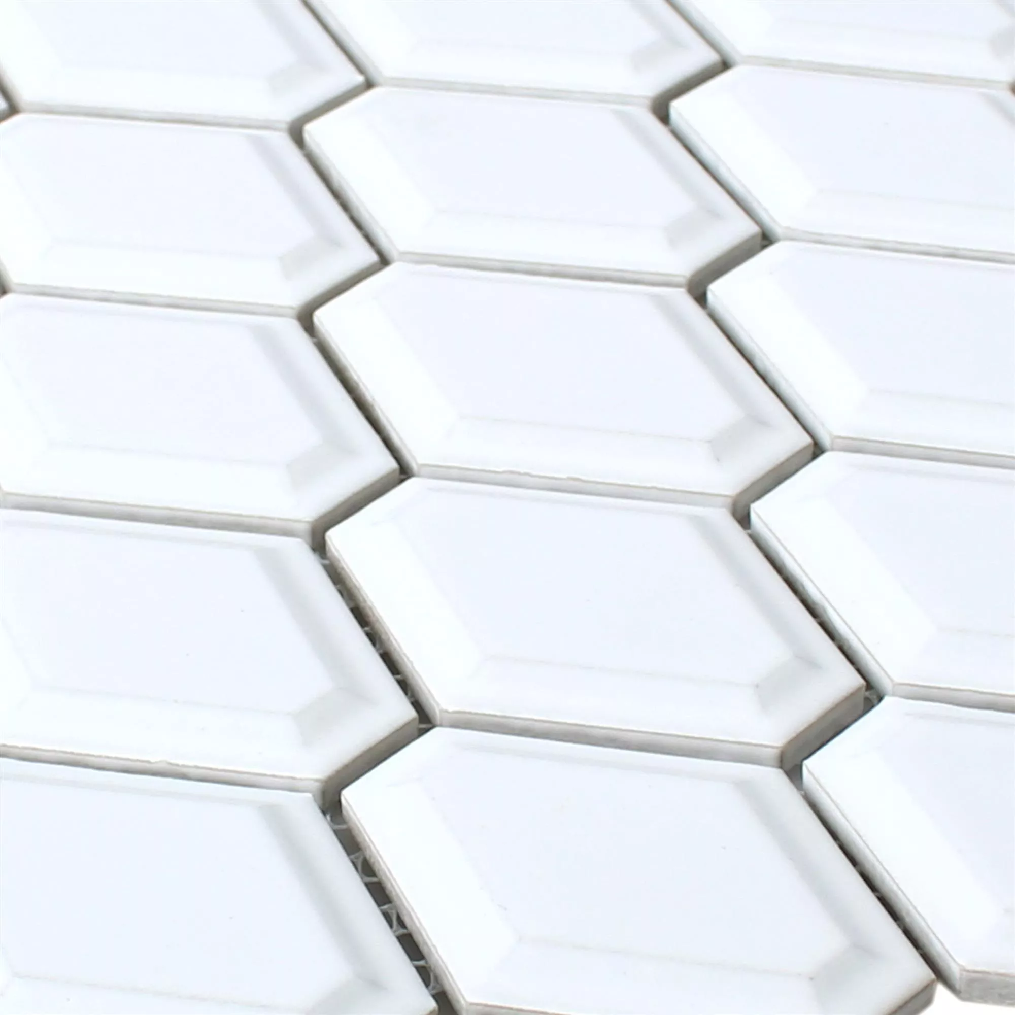 Próbka Ceramika Mozaika Leandro Metro Biały Matowy