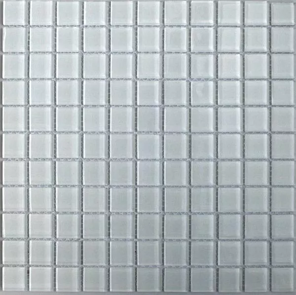 Mozaika Szklana Płytki Biały Uni 25x25x4mm