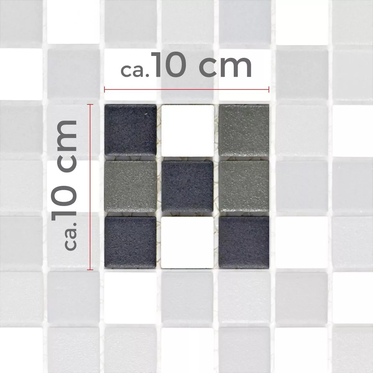 Próbka Ceramika Mozaika Heinmot Czarny Biały Metal R10 Q25