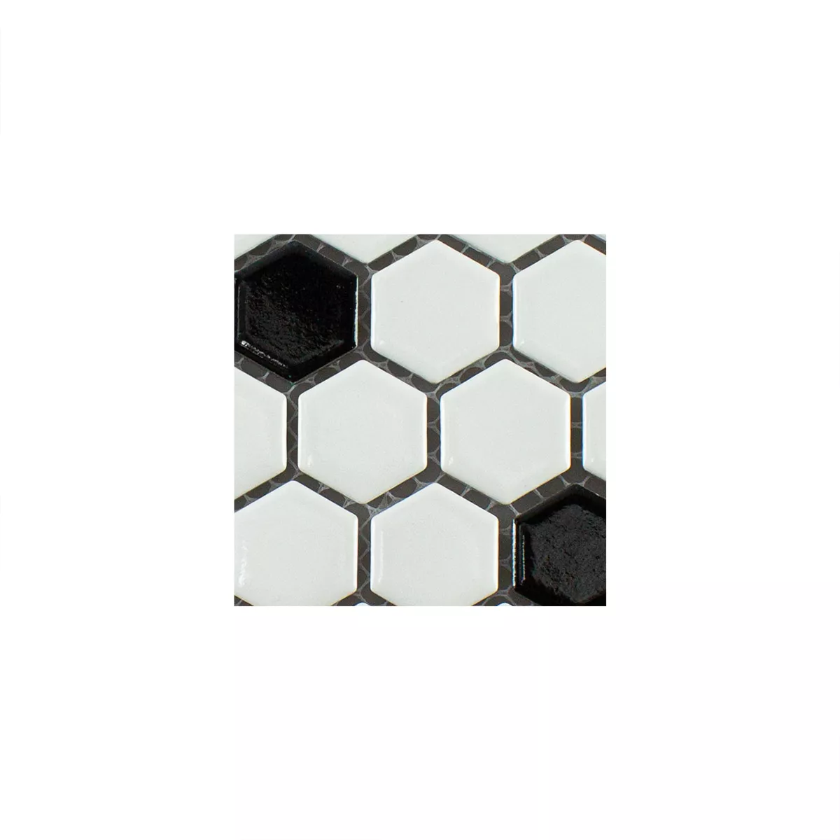 Próbka Ceramika Mozaika Gosford Czarny Biały