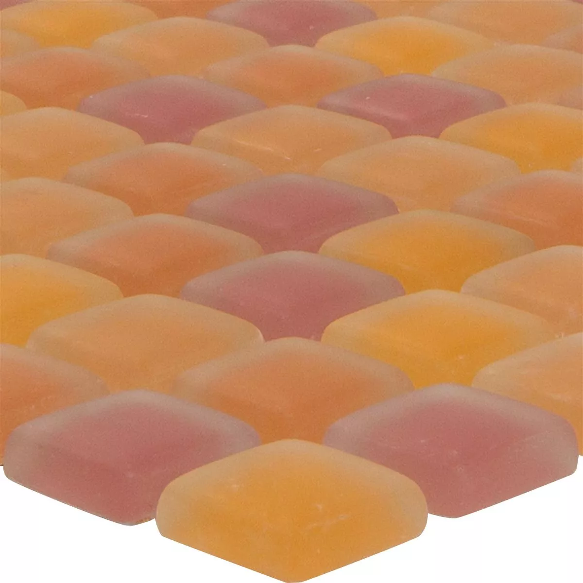 Mozaiki Szklana Płytki Ponterio Frosted Pomarańczowy Mix Mozaiki Szklana Płytki Ponterio Frosted Pomarańczowy Mix