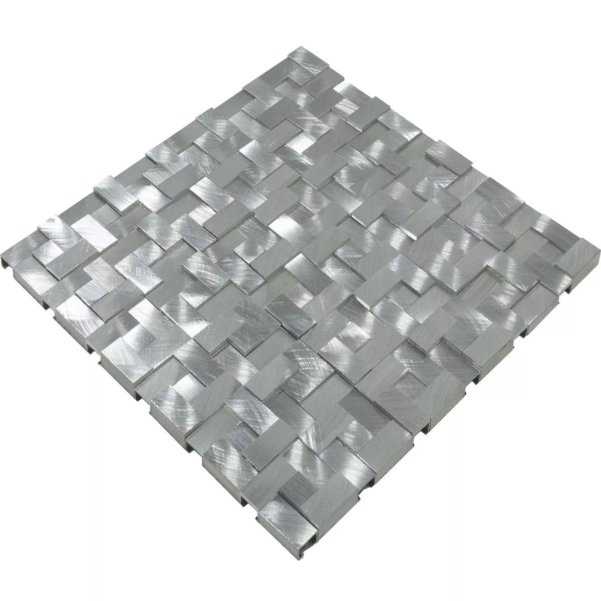 Aluminium Metal Mozaika Quantum Srebrny