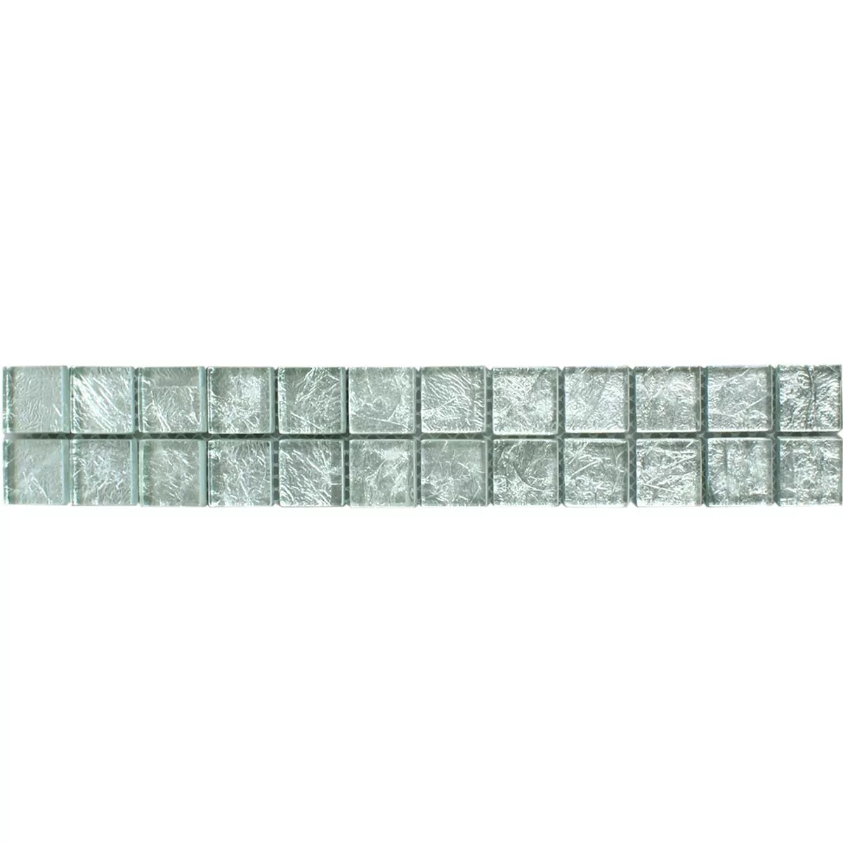 Mozaiki Szklana Płytki Listwa Frederick Srebrny Q23