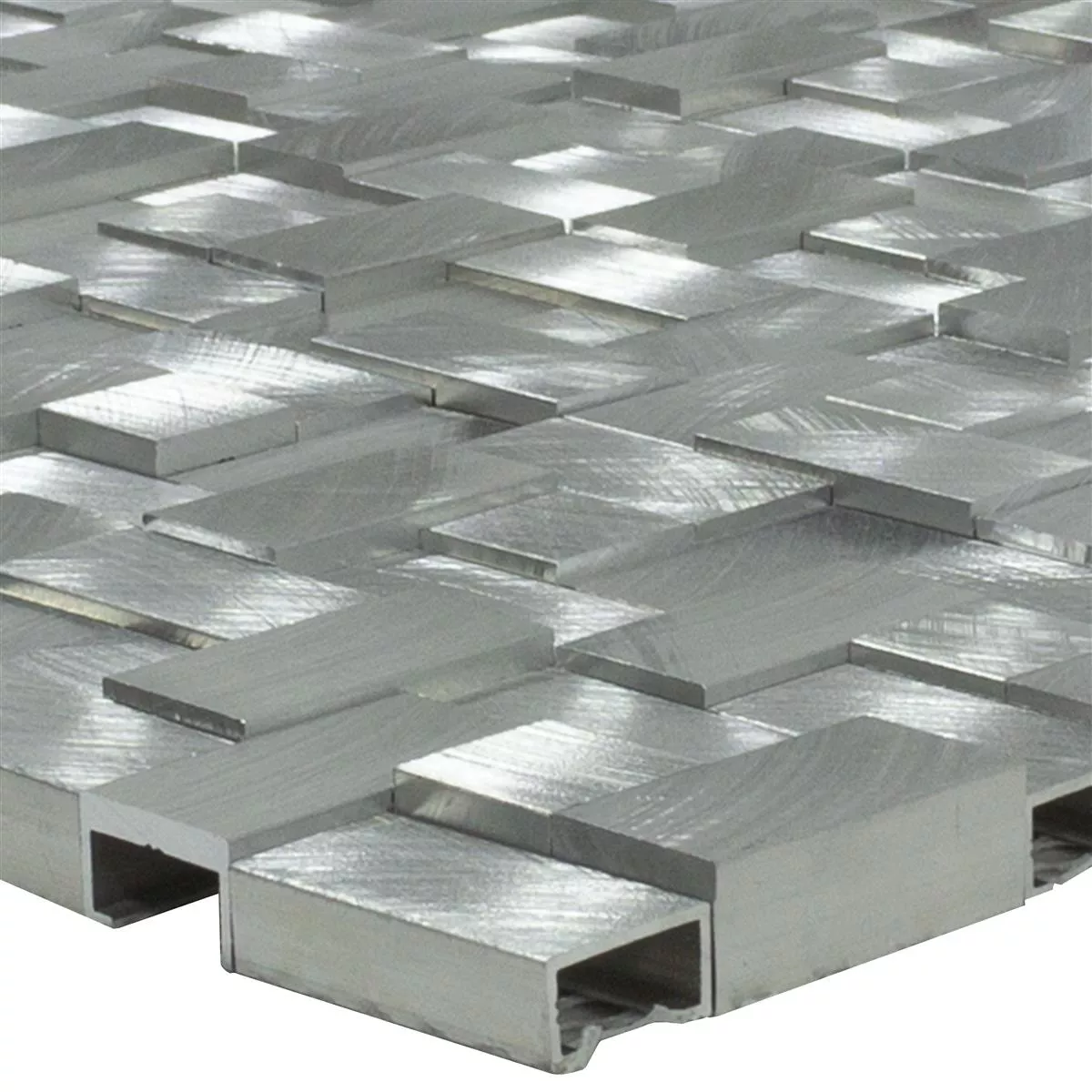 Aluminium Metal Mozaika Quantum Srebrny