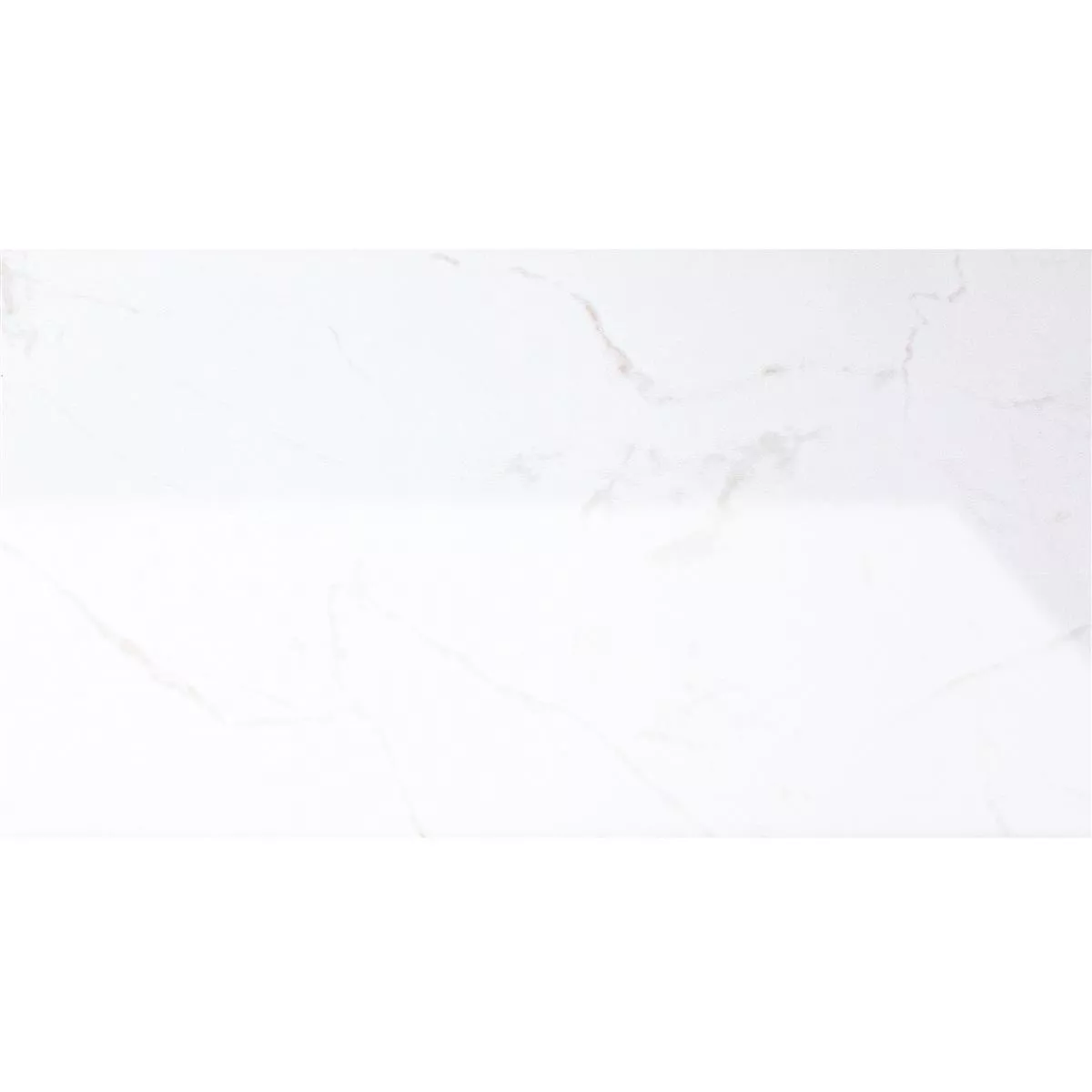 Płytki Ścienne Bradfort Marmurowa Optyka Biały Rektyfikowany Błyszczący 30x60cm