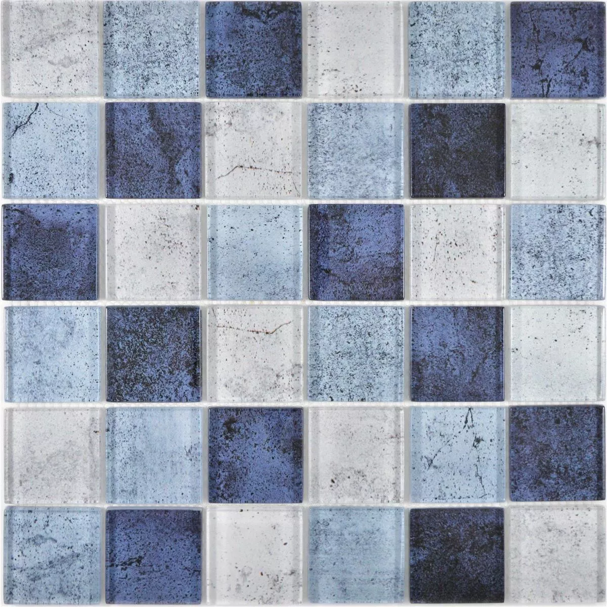 Próbka Mozaika Szklana Płytki Mignon Niebieski