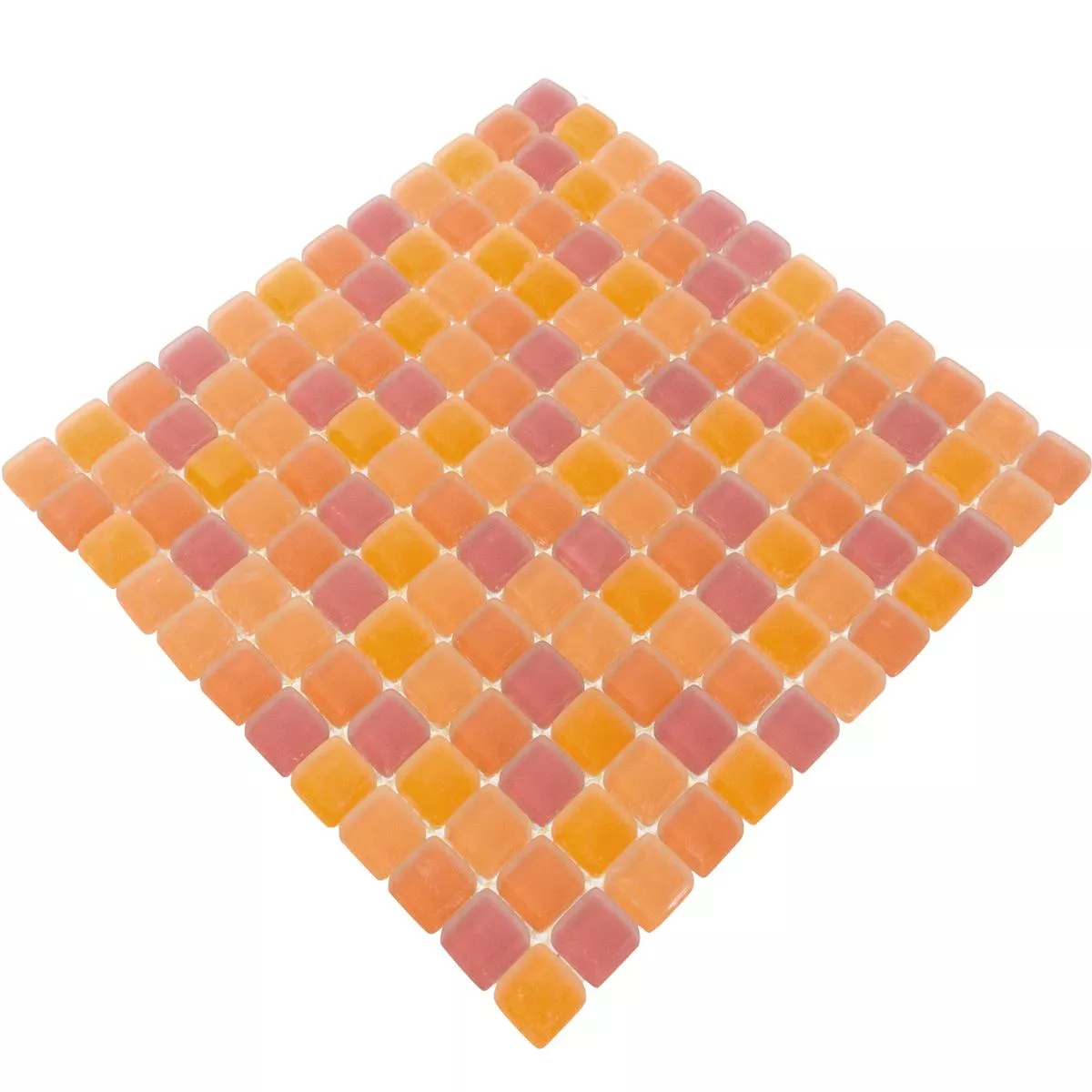Mozaiki Szklana Płytki Ponterio Frosted Pomarańczowy Mix