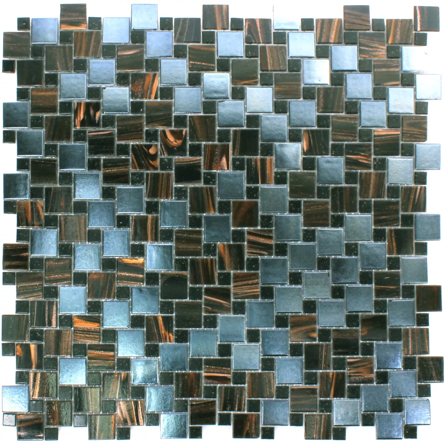 Mozaika Szkło Tahiti Brązowy Metallic