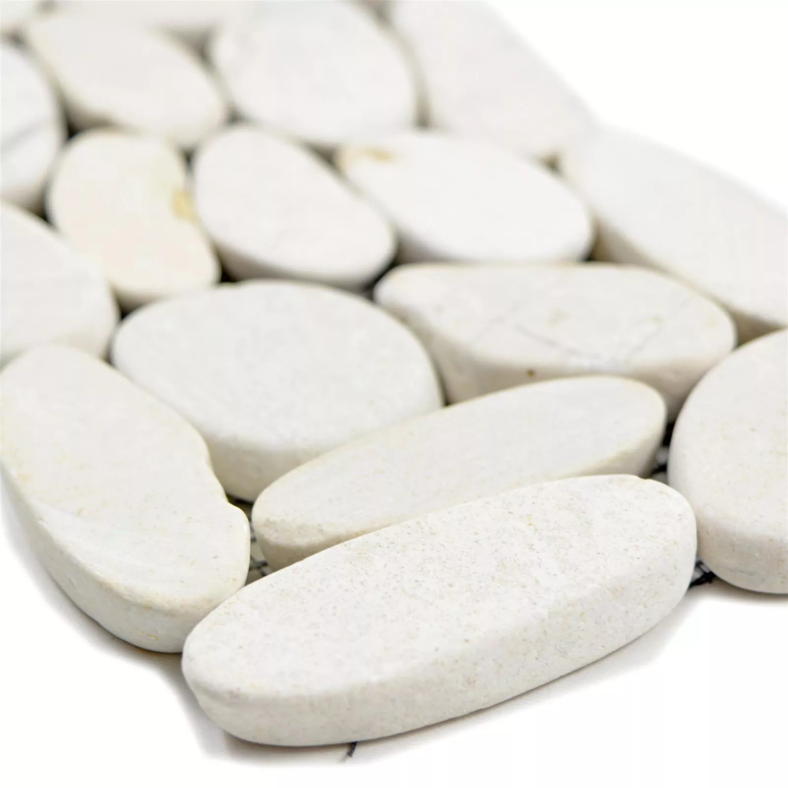 Kamień Otoczak Listwa Chenoa Biały 10x30cm Kamień Otoczak Listwa Chenoa Biały 10x30cm