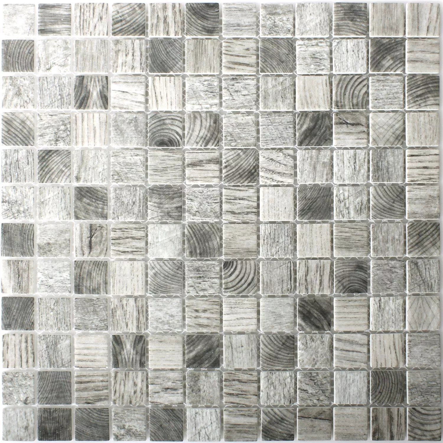Mozaika Szkło Valetta Struktura Drewna Szary Beżowy