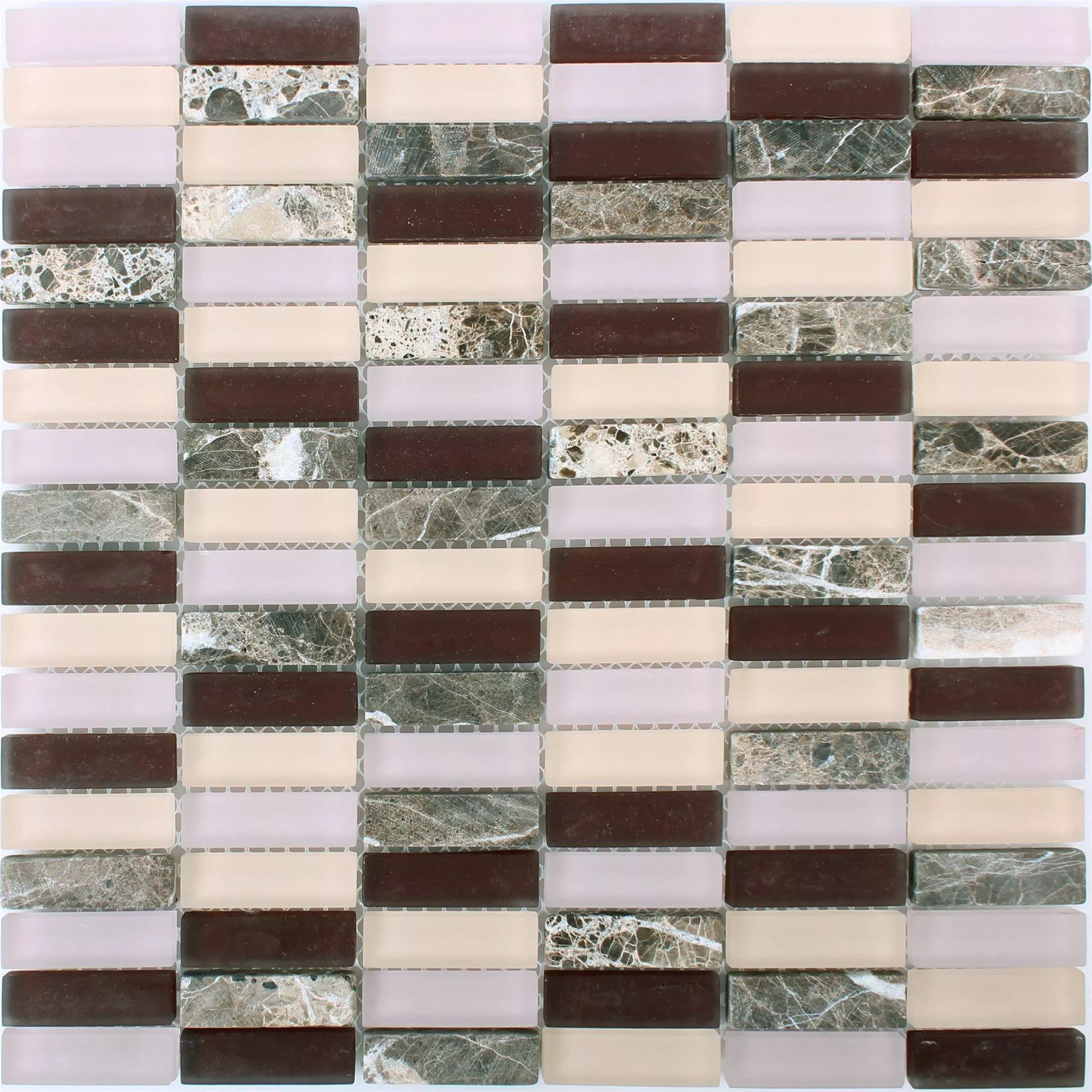 Mozaika Szklana Plytka Z Naturalnego Kamienia Conrad Purpurowy Brązowy Beżowy